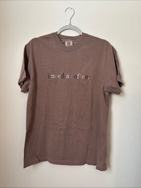 Comfort Colors Brown 'i need a coffee.' Short Sleeve Tee